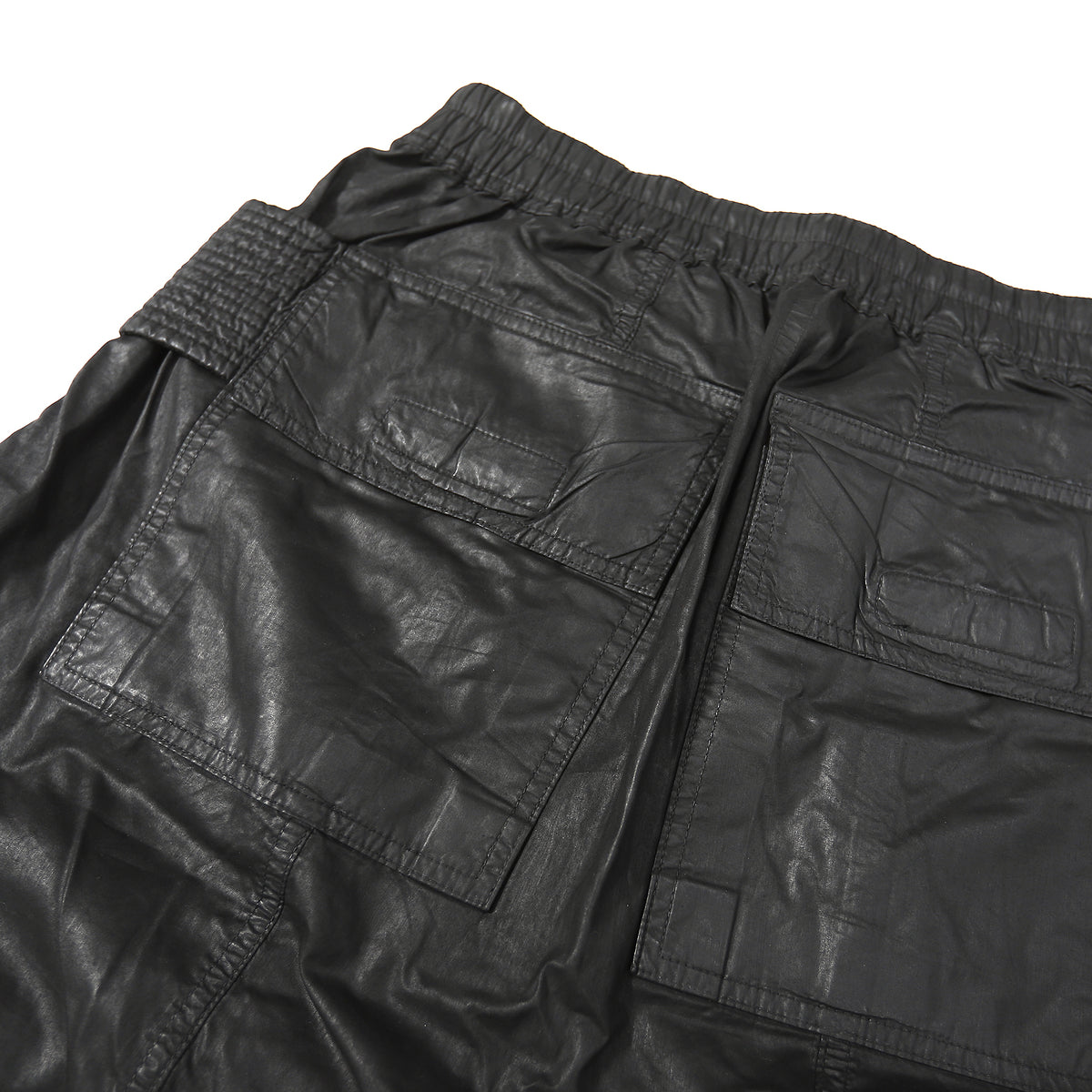 Rick Owens DRKSHDW SS15 Faun Waxed Cargo Pod Shorts