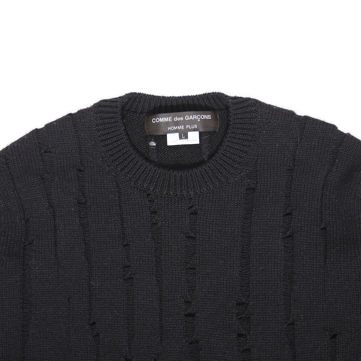 Comme des Garçons Homme Plus AD2018 Distressed Knit Pullover