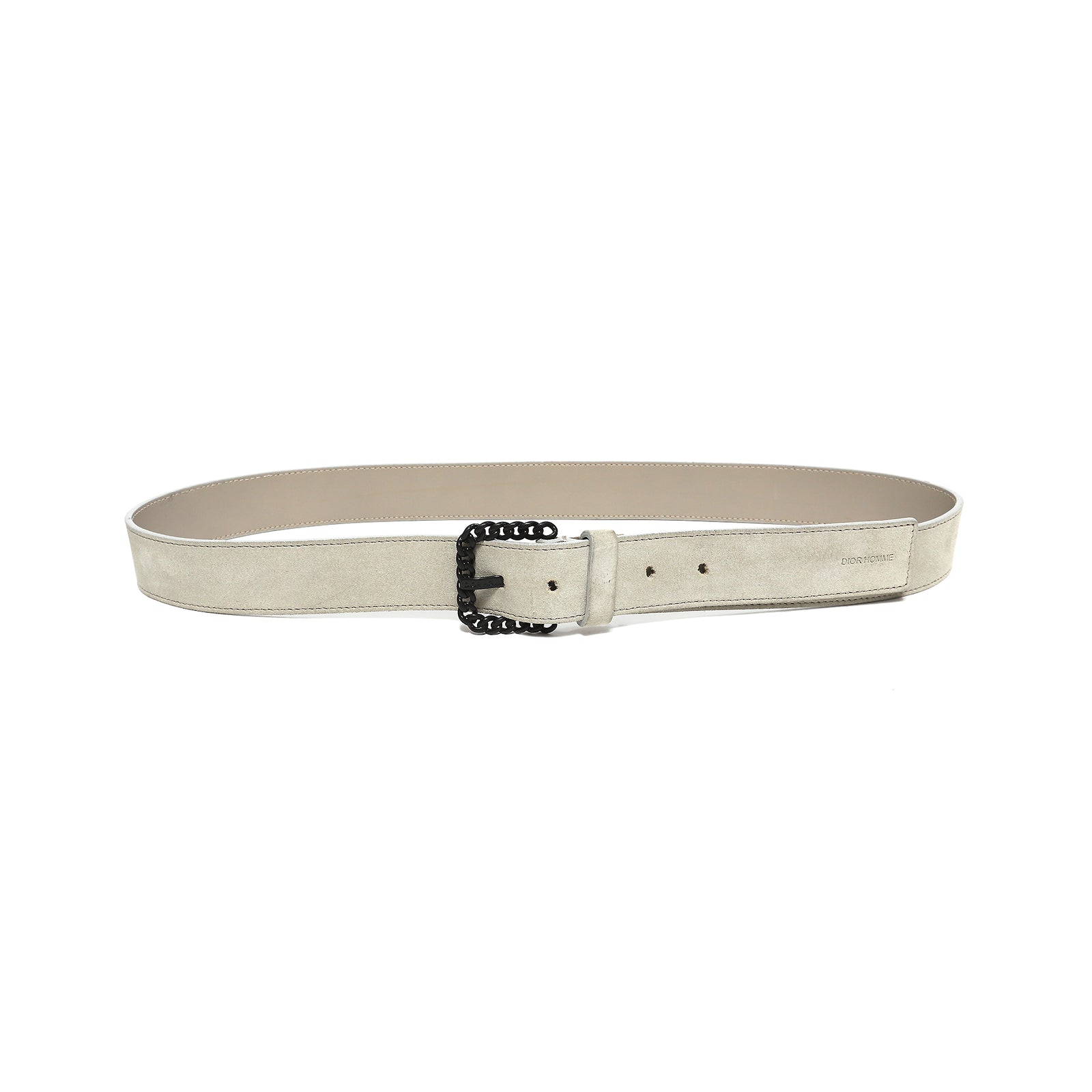Dior Homme Chain Buckle Suede Belt