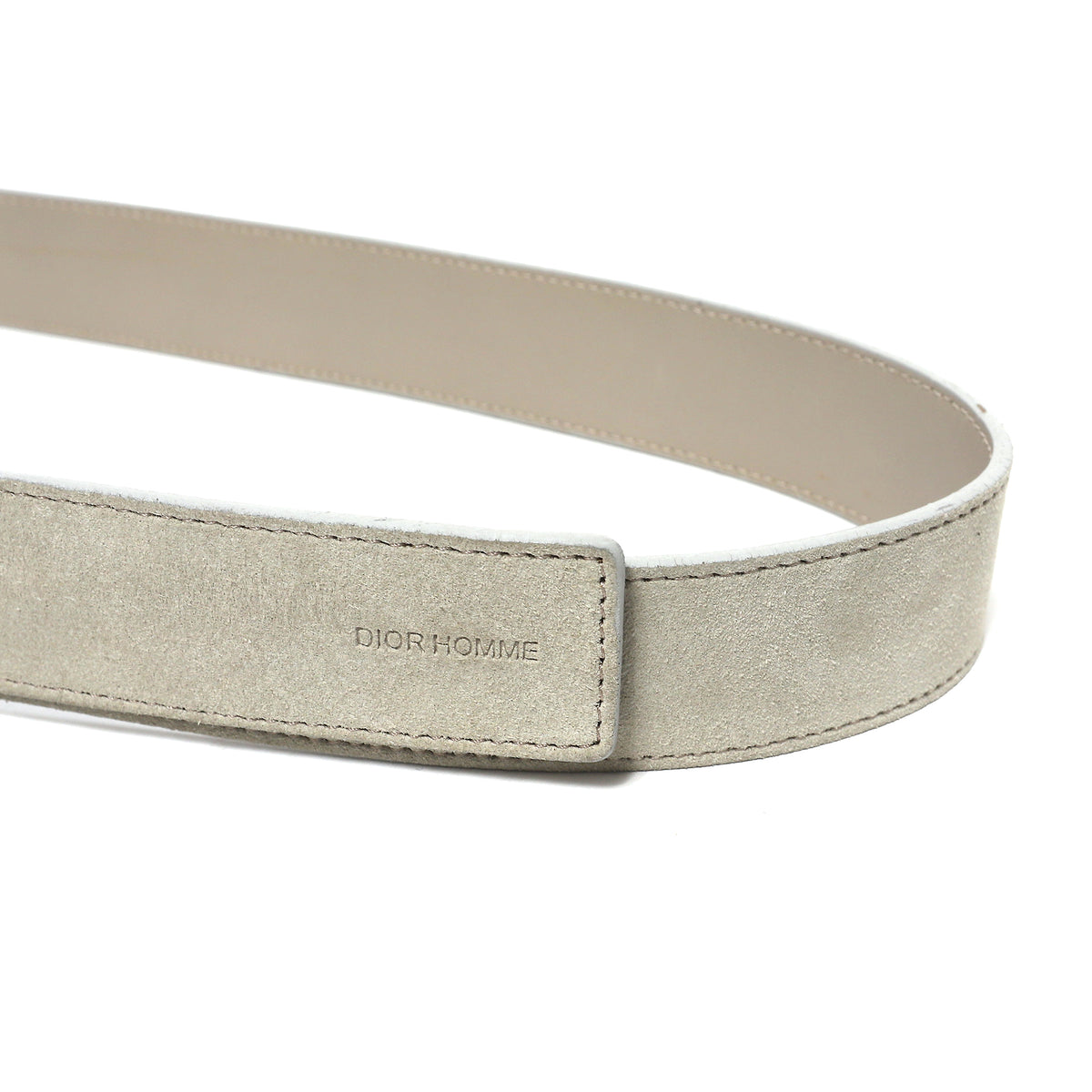 Dior Homme Chain Buckle Suede Belt