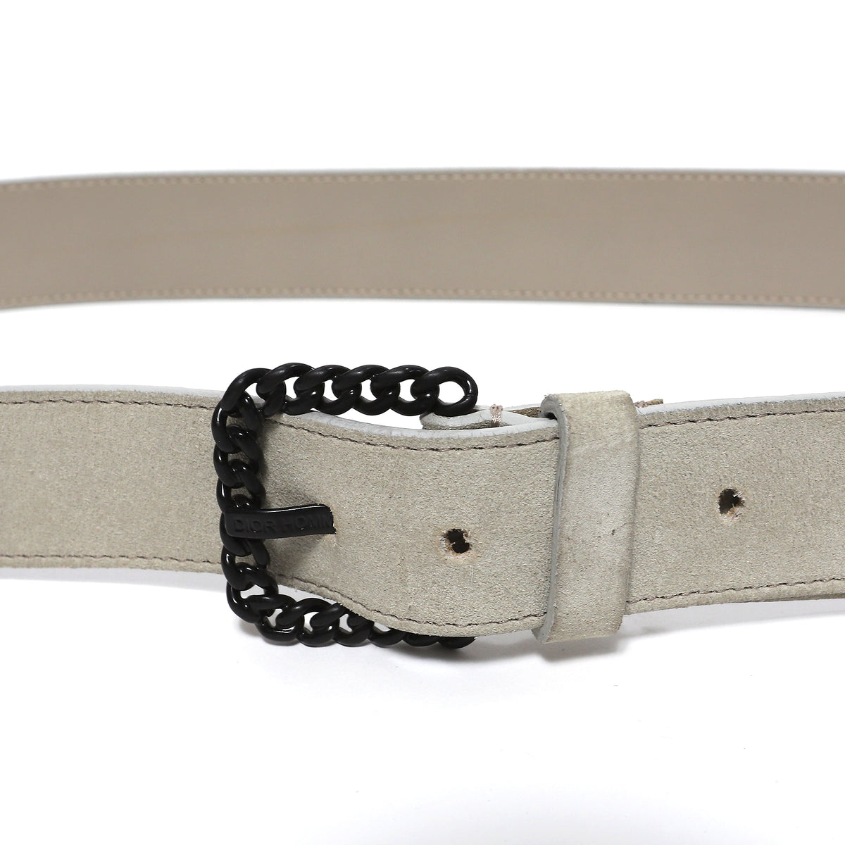 Dior Homme Chain Buckle Suede Belt