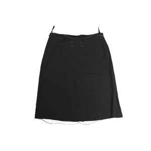 Maison Martin Margiela SS06 Chain Trimmed Black Silk Skirt