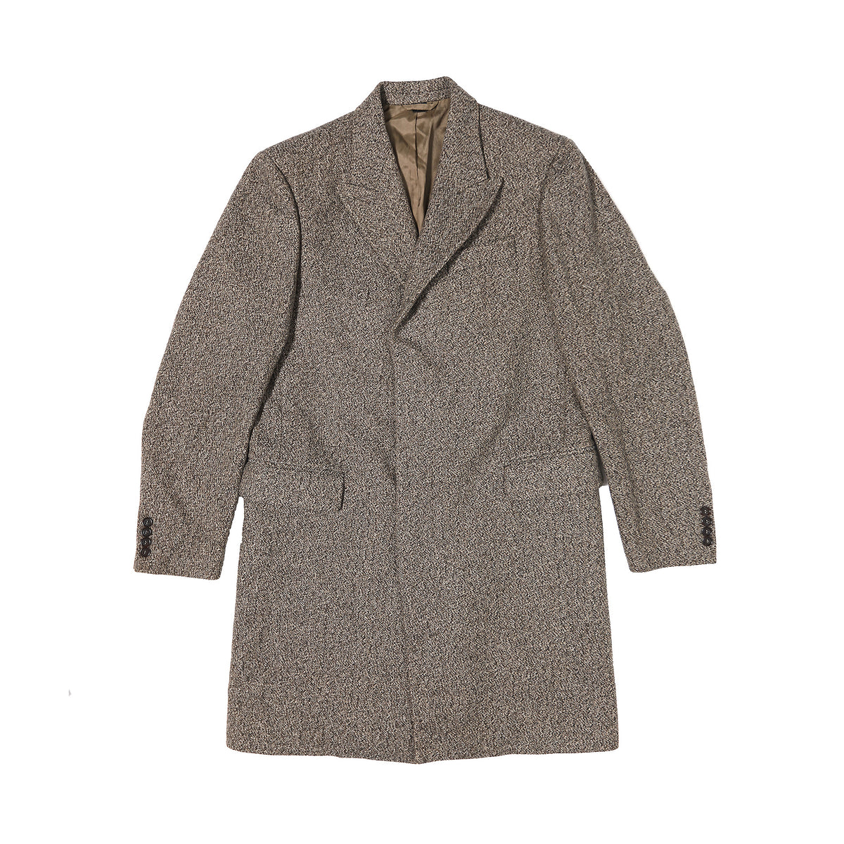 Helmut Lang Early 2000s Brown Wool Coat