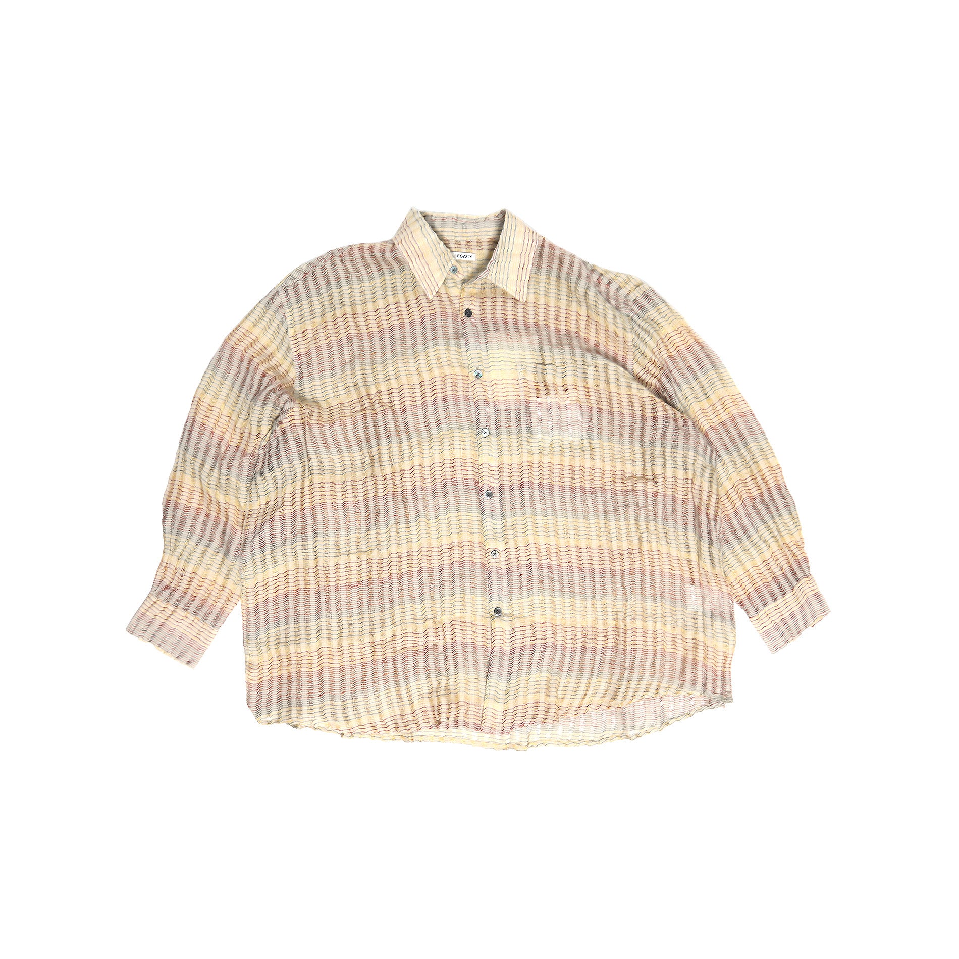 Our Legacy SS20 Oversized Borrowed Shirt Red Striped Structure