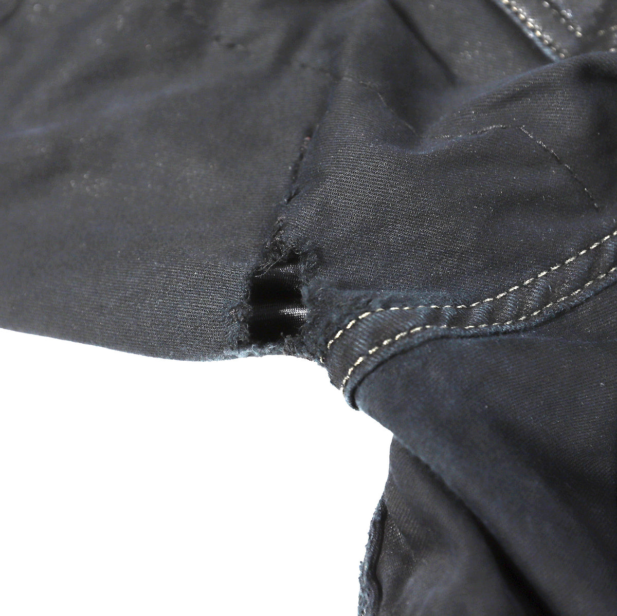 Rick Owens DRKSHDW SS15 Faun Black Waxed Air Cut Denim