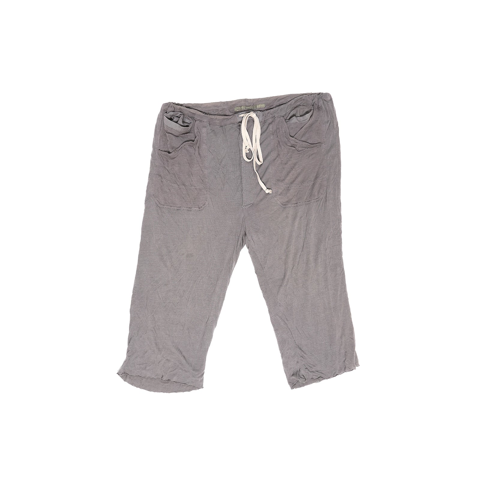 Rick Owens Lillies Silk Blend Cropped Cargo Pocket Pants