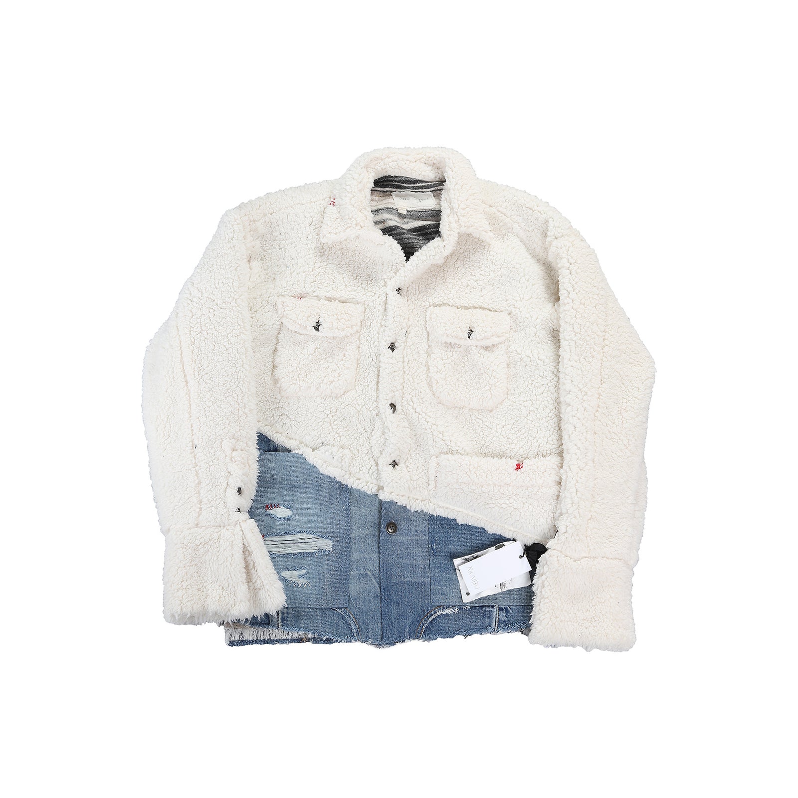 Greg Lauren FW2019 Sherpa Denim Jacket