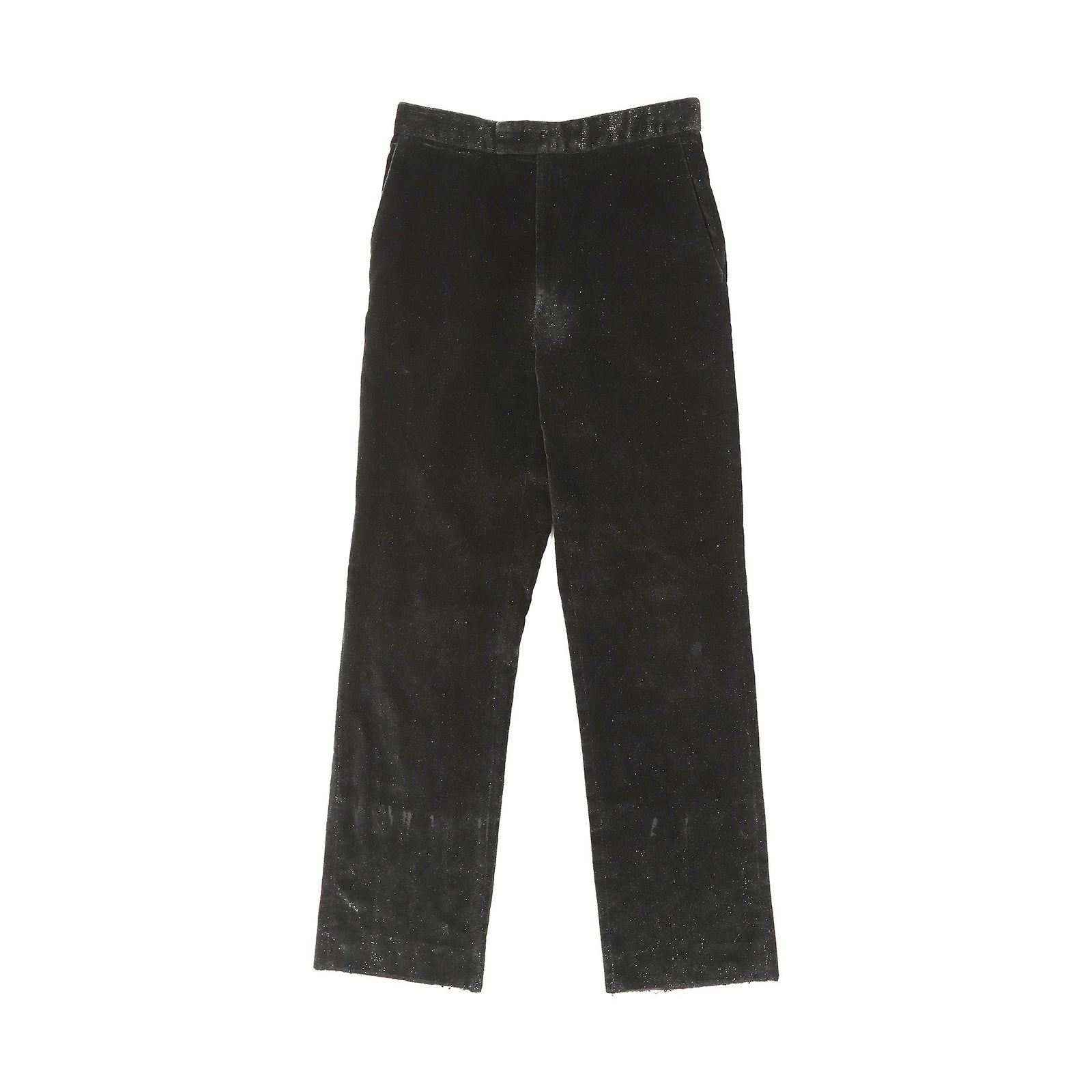 Raf Simons AW98 Radioactive Black Glitter Velour Pants