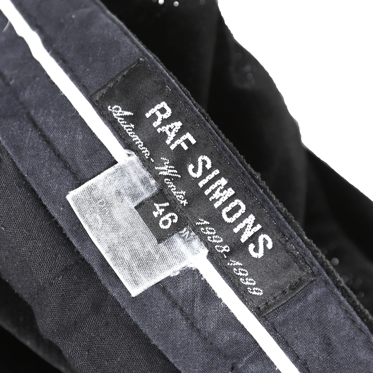 Raf Simons AW98 Radioactive Black Glitter Velour Pants