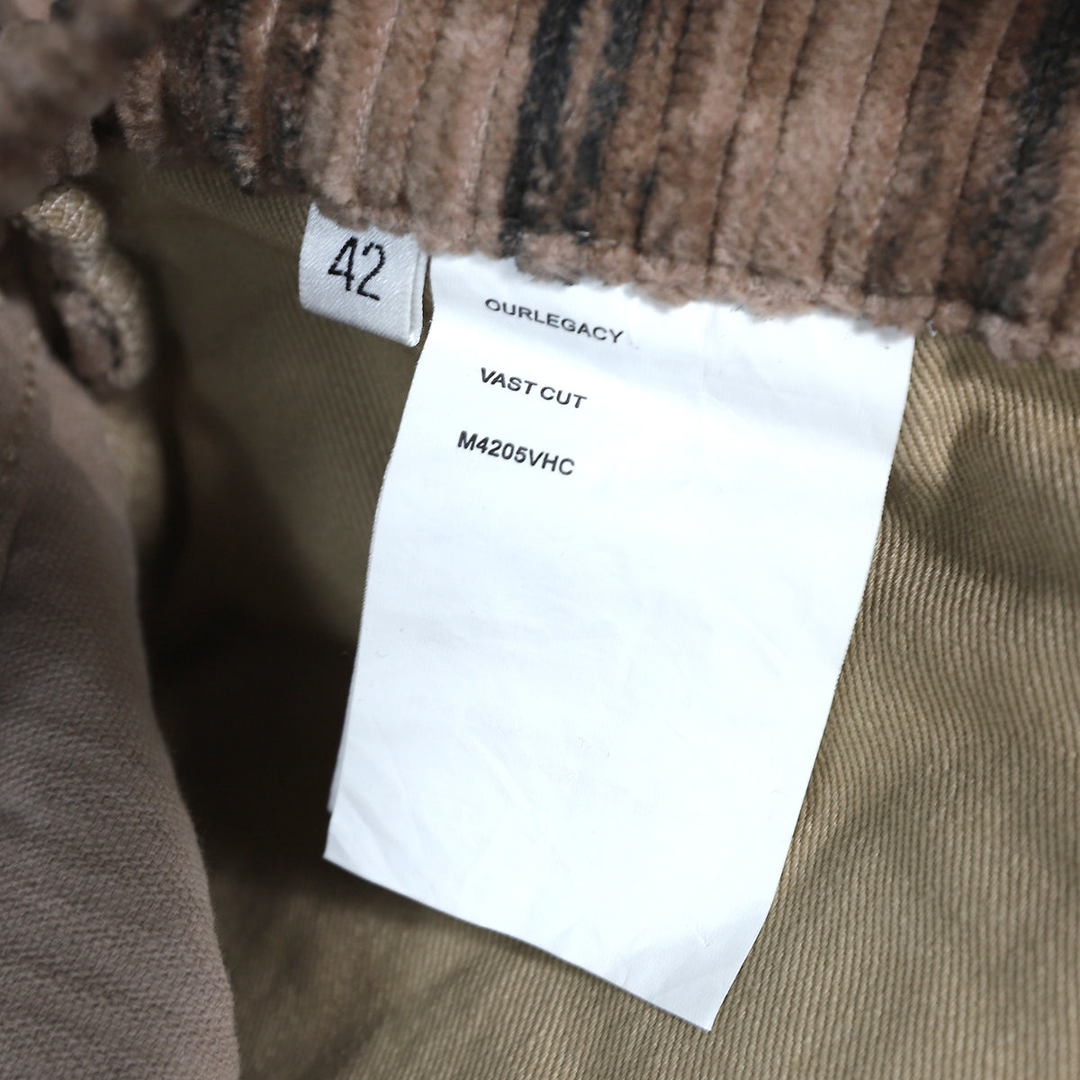 Our Legacy FW20 Vast Cut Hair Corduroy Pants