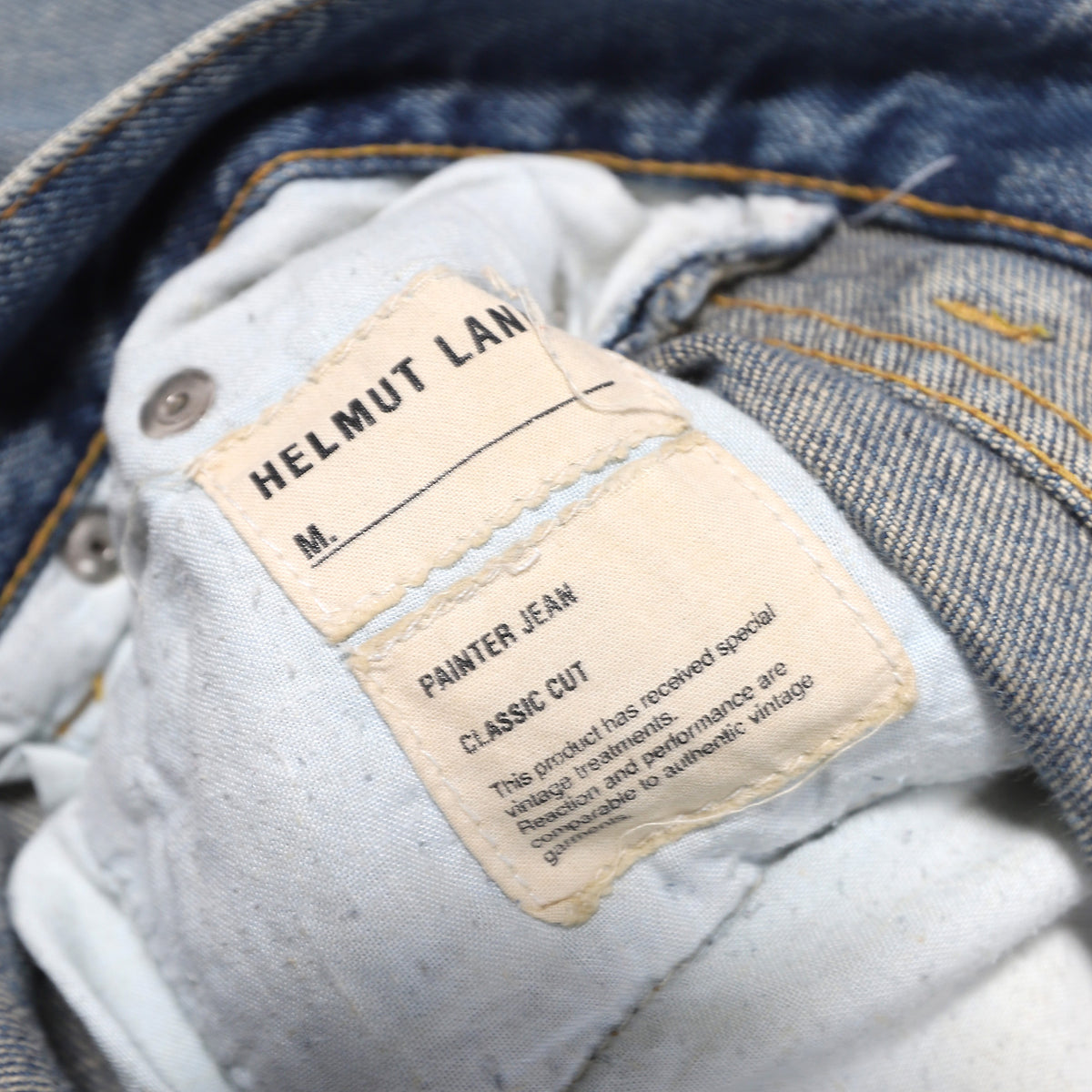 Helmut Lang 1999 Silver Painter Denim
