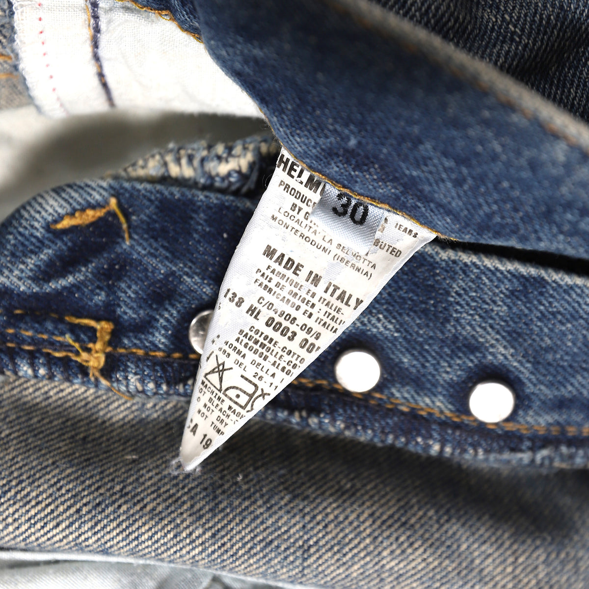 Helmut Lang 1999 Silver Painter Denim