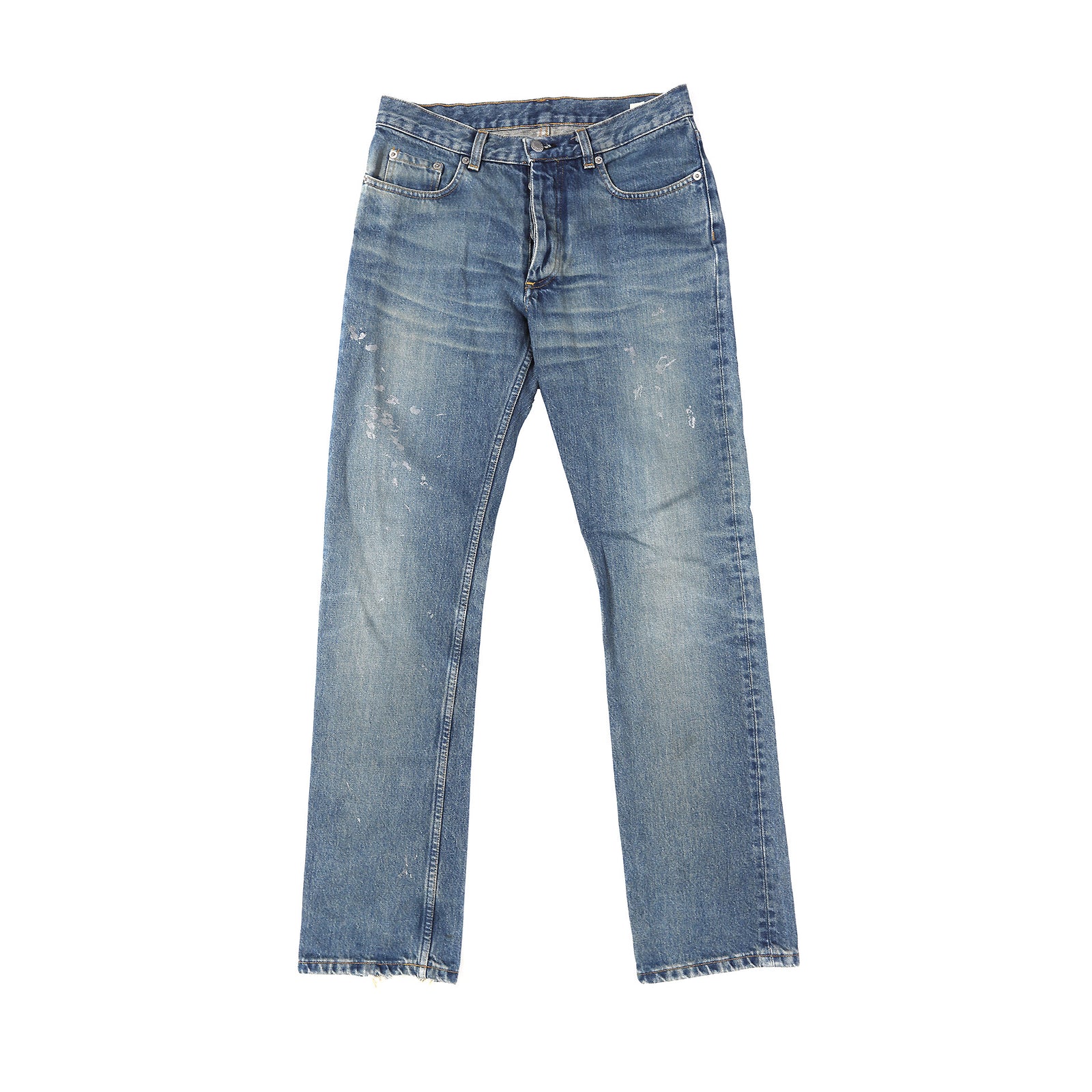 Helmut Lang 1999 Italian Cut Silver Painter Denim