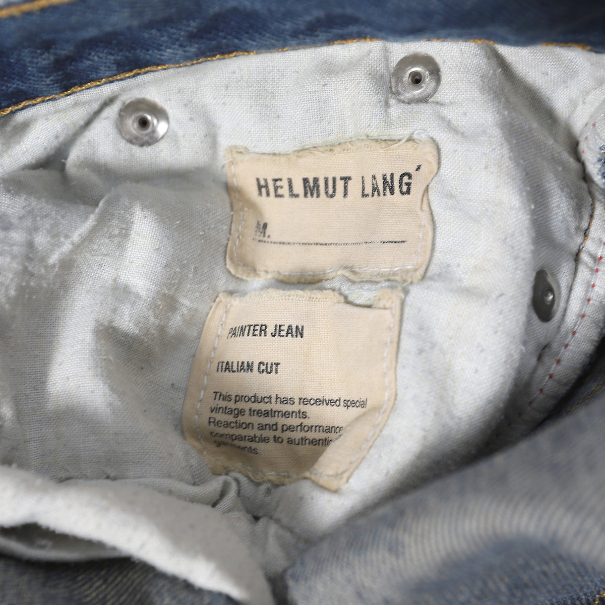 Helmut Lang 1999 Italian Cut Silver Painter Denim
