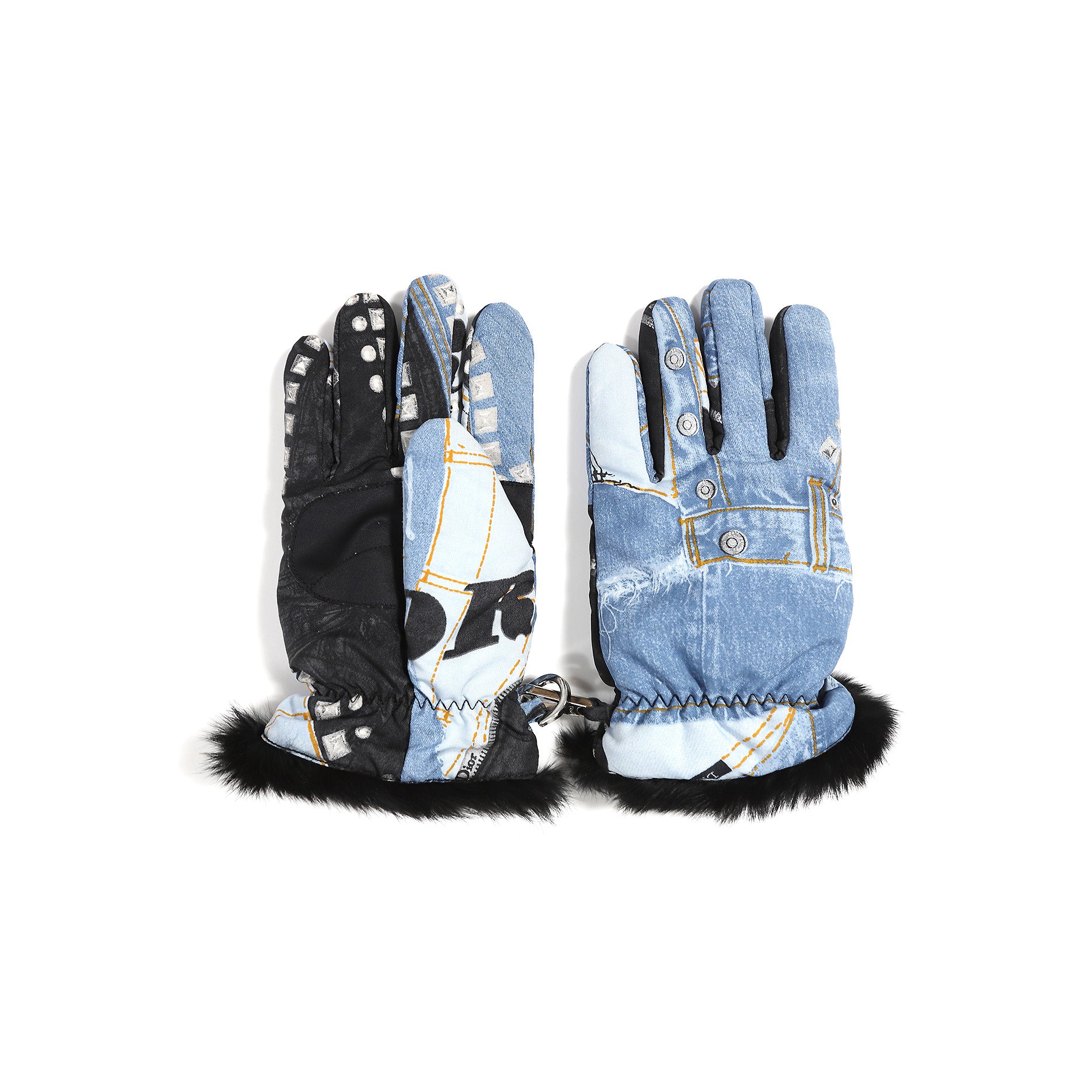 Christian Dior FW04 Trompe L'Oil Fur Gloves by John Galliano