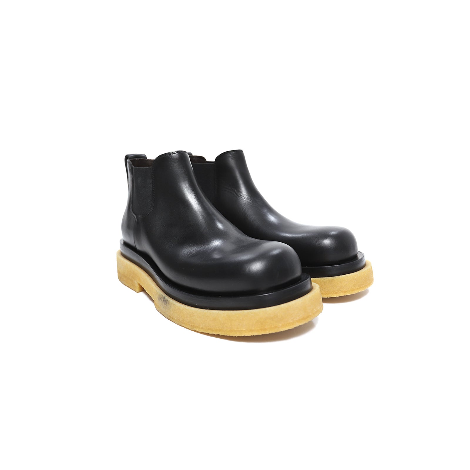 Bottega Veneta by Daniel Lee Crepe Sole Black Lug Low Boots