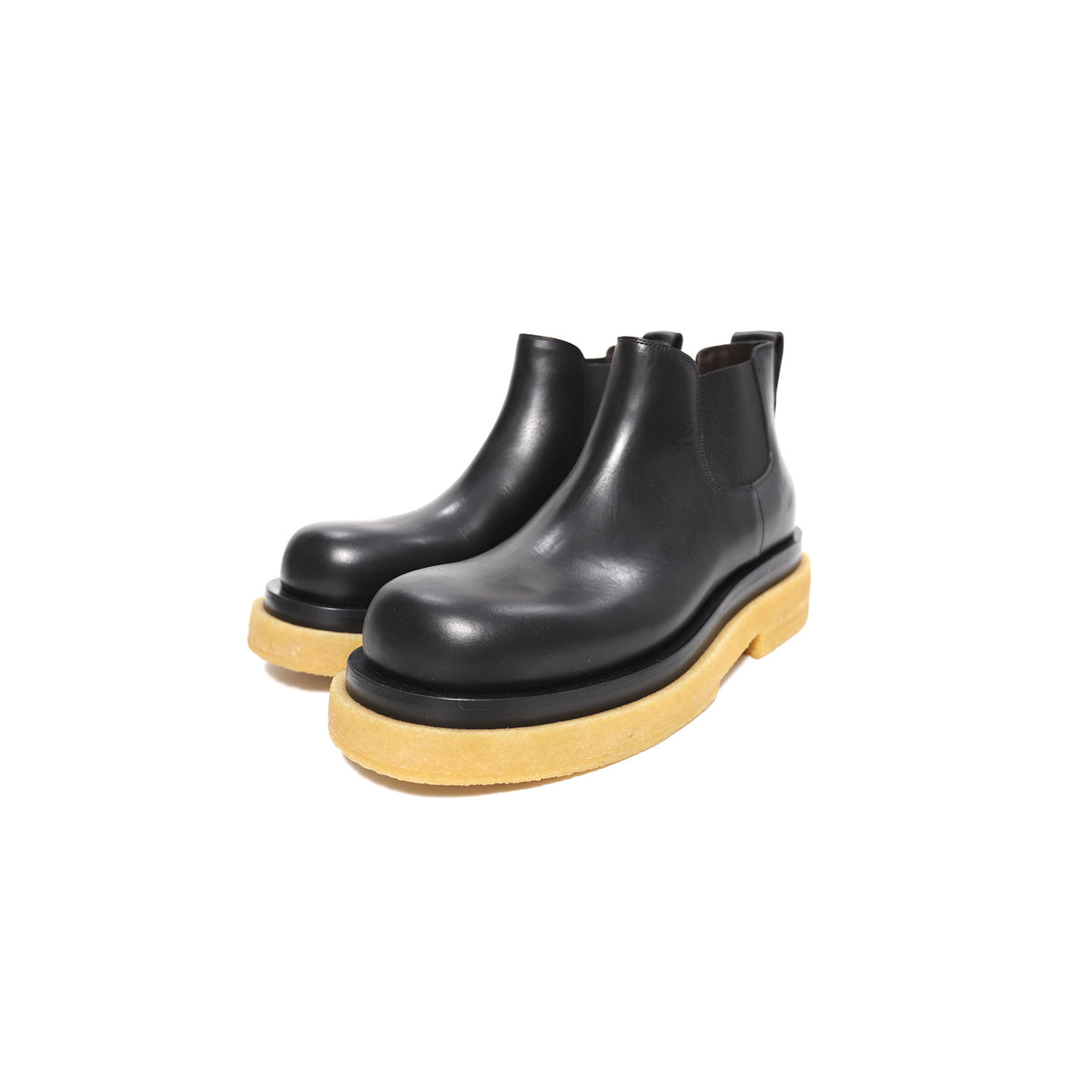 Bottega Veneta by Daniel Lee Crepe Sole Black Lug Low Boots