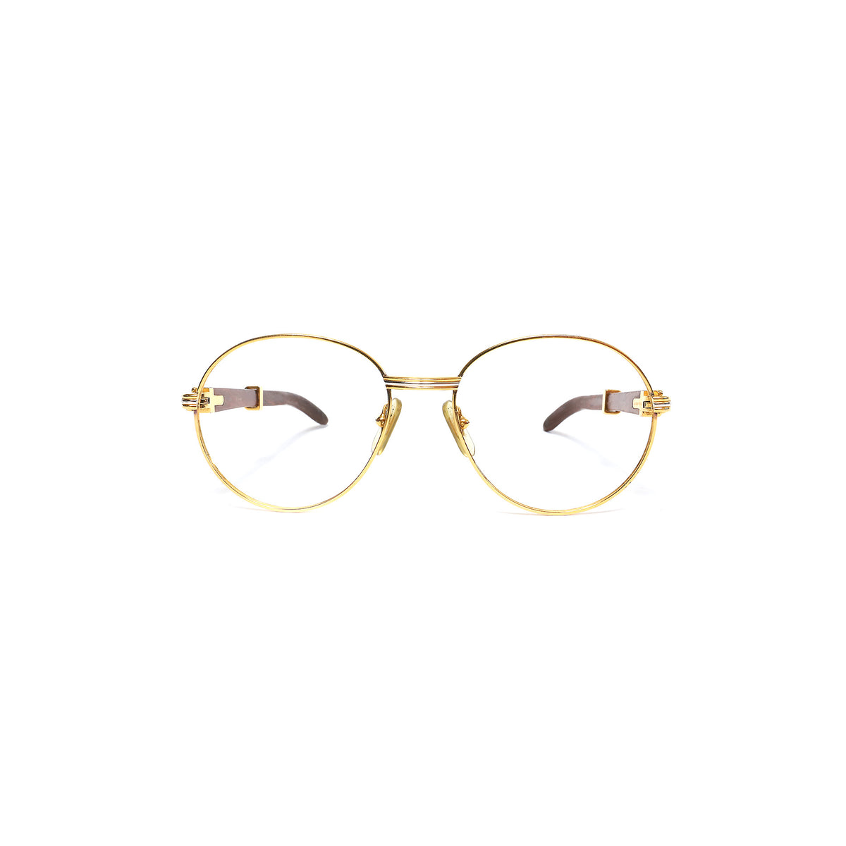 Cartier 1990 Bagatelle 55-18 Rosewood Palisander 18k Gold Frame