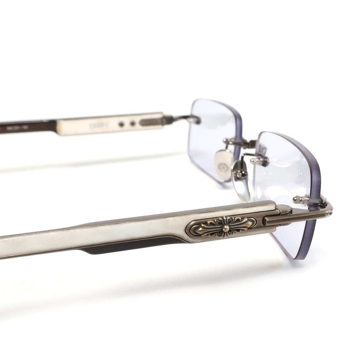 Chrome Hearts 2021 Deep I Glasses Silver/White Ebony