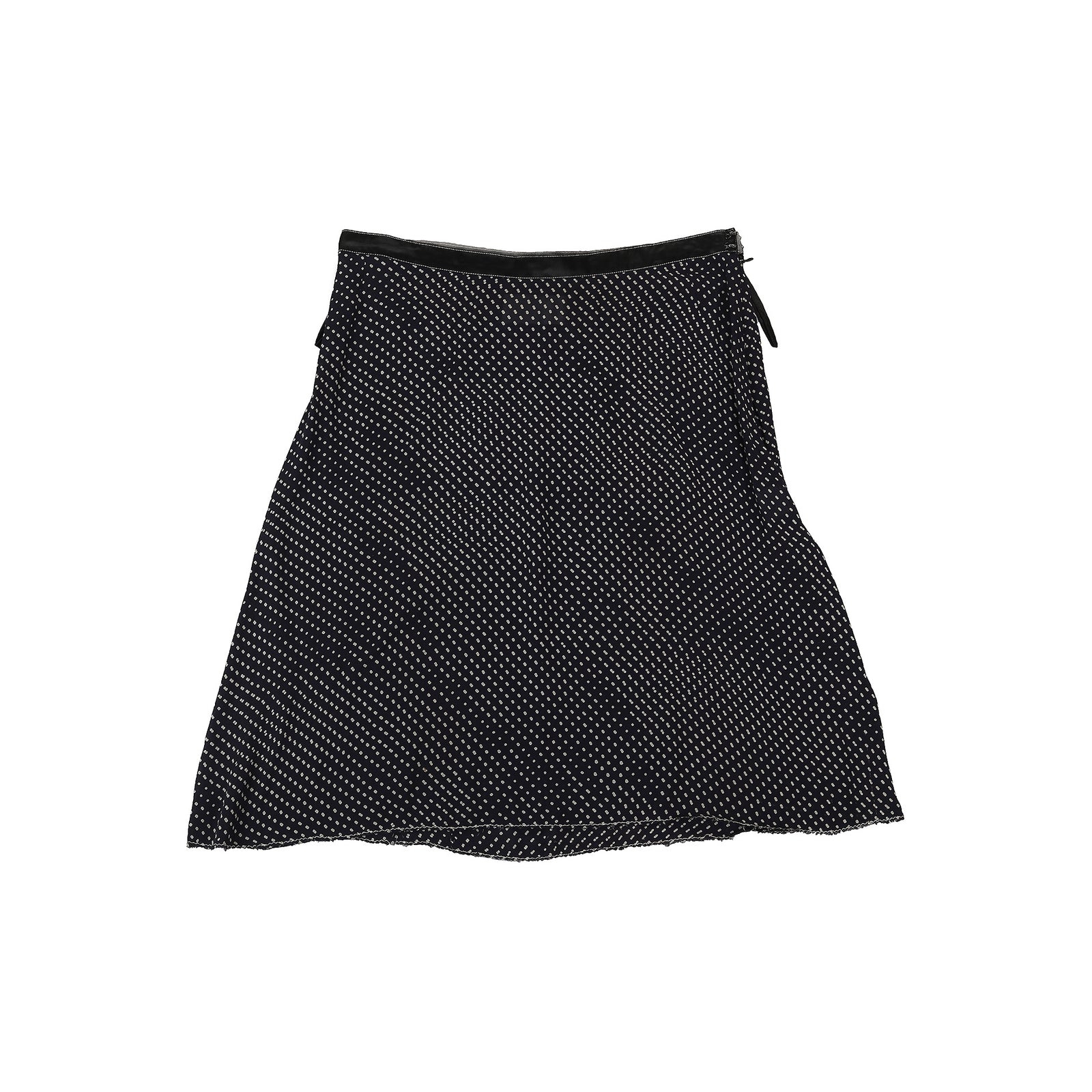 Maison Martin Margiela 90s Artisanal Displaced Polka Dot Silk Skirt