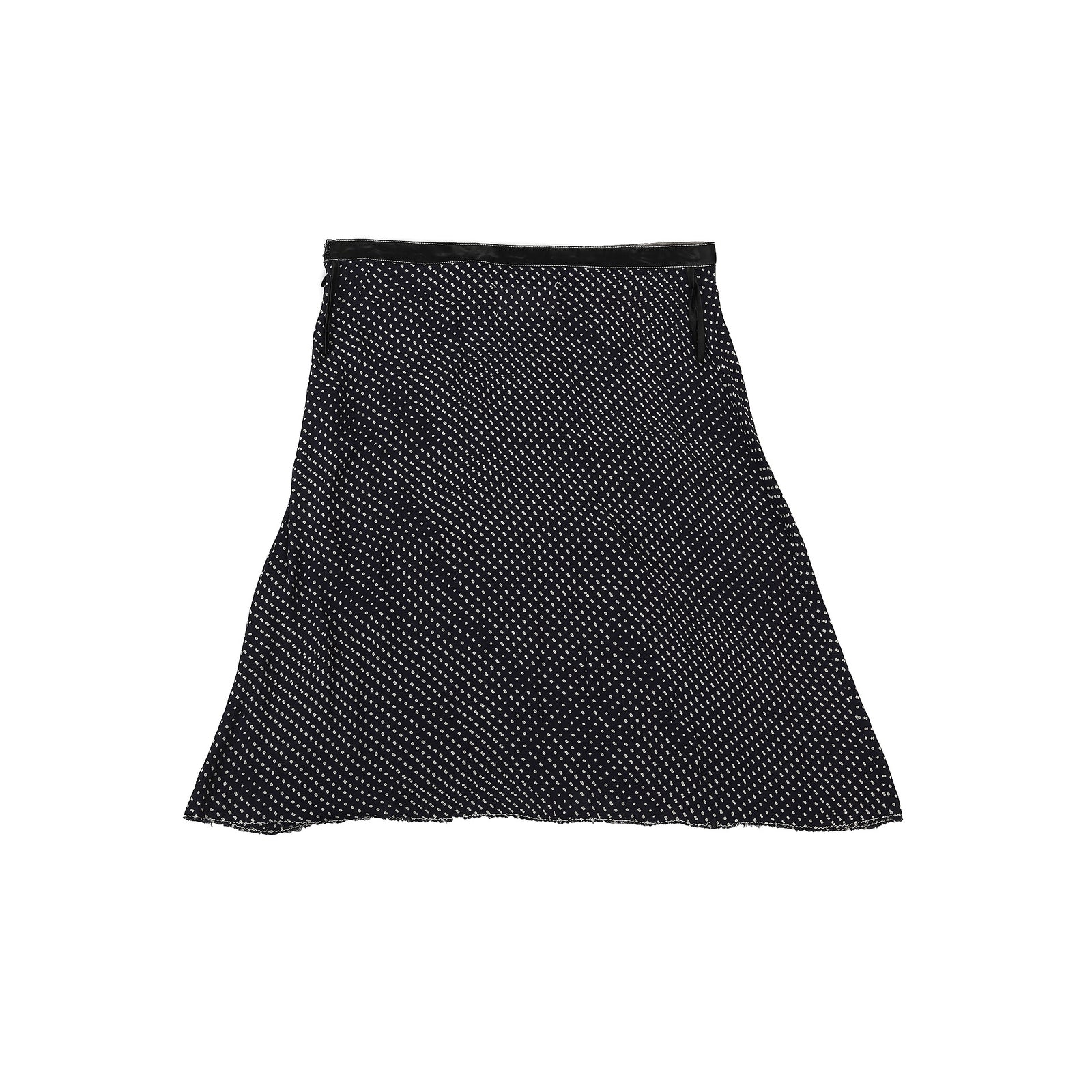 Maison Martin Margiela 90s Artisanal Displaced Polka Dot Silk Skirt