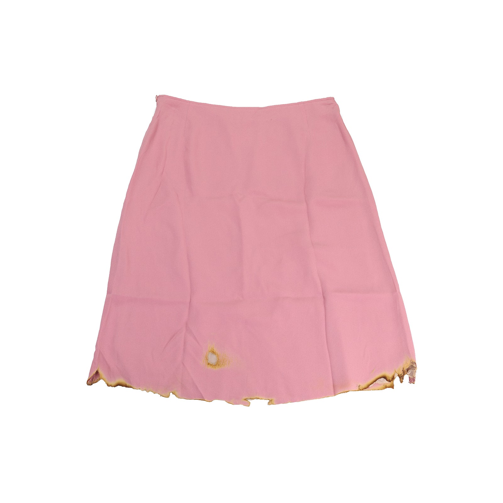 Maison Martin Margiela AW2005 Burnt Effect Rose Silk Skirt