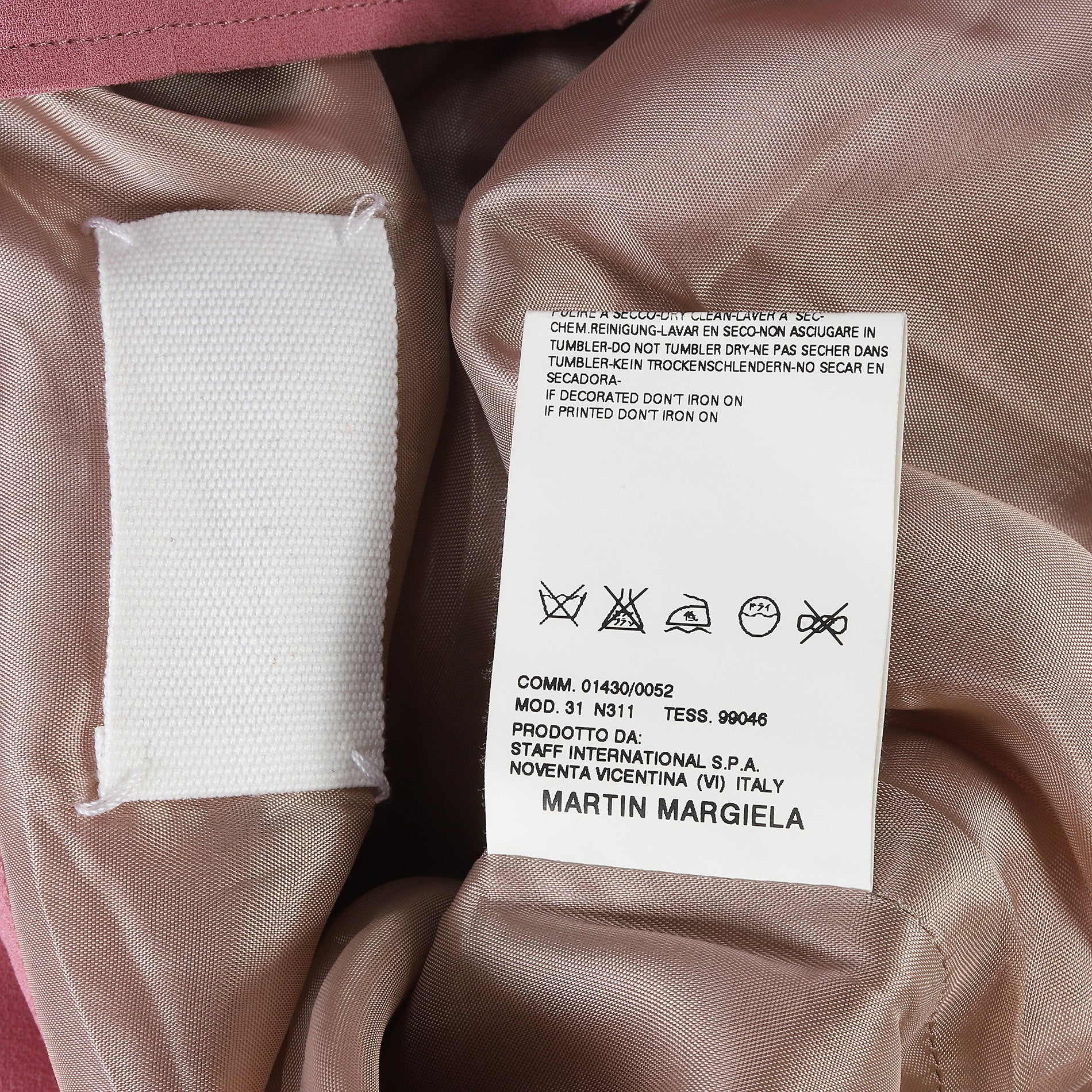 Maison Martin Margiela AW2005 Burnt Effect Rose Silk Skirt