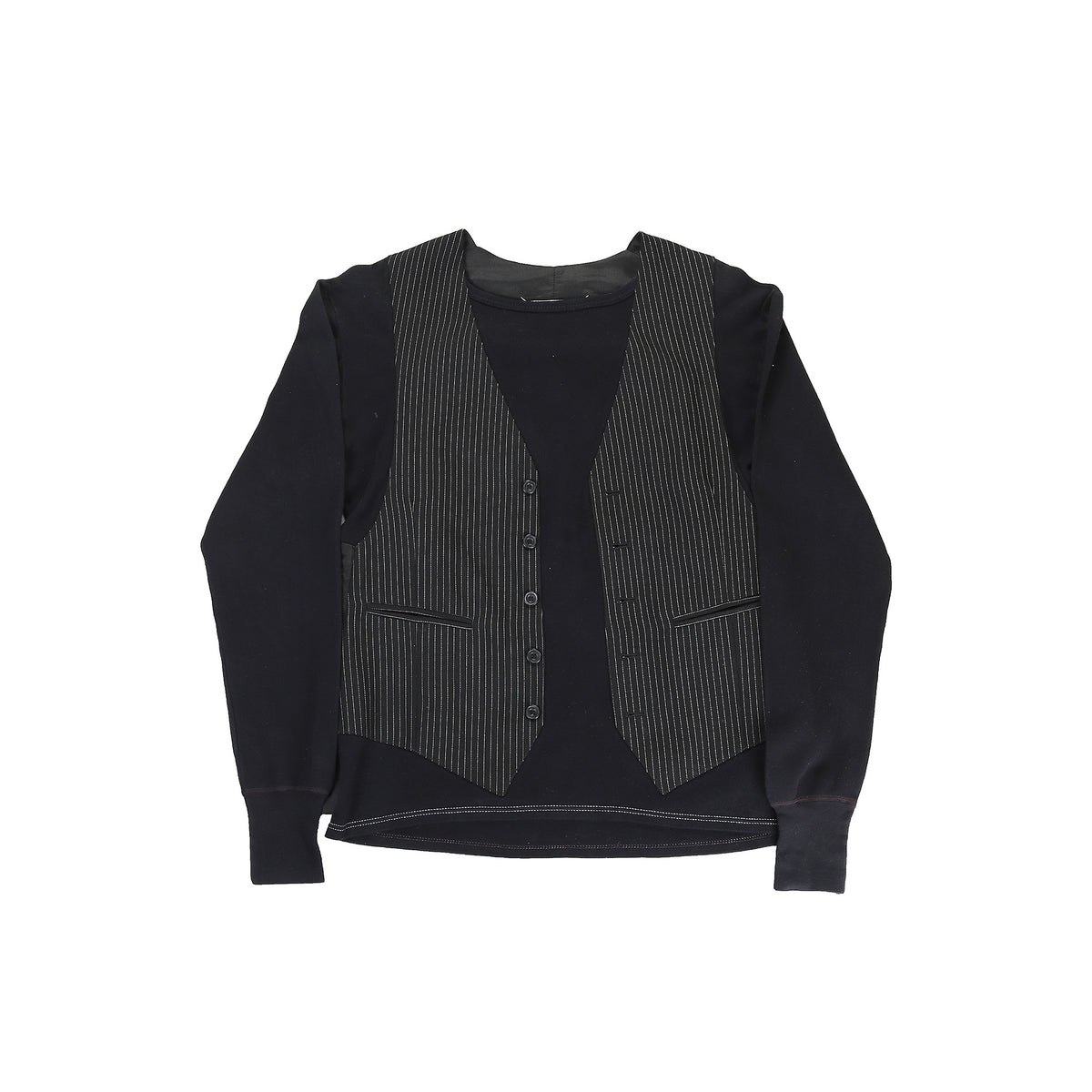 Maison Martin Margiela 2005 Artisanal Reconstructed Waistcoat Shirt