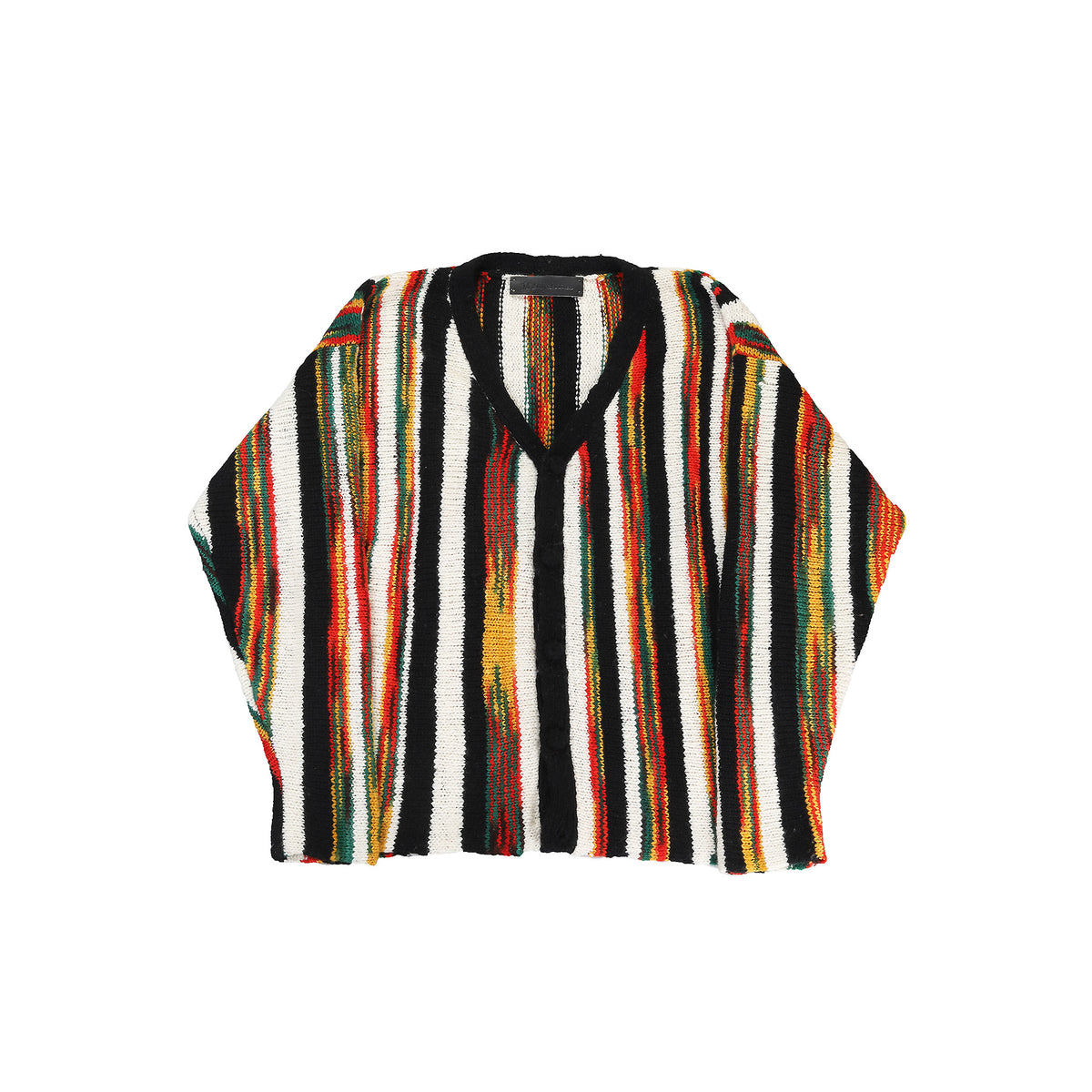 The Elder Statesman Handmade Multicolor Cashmere Cardigan