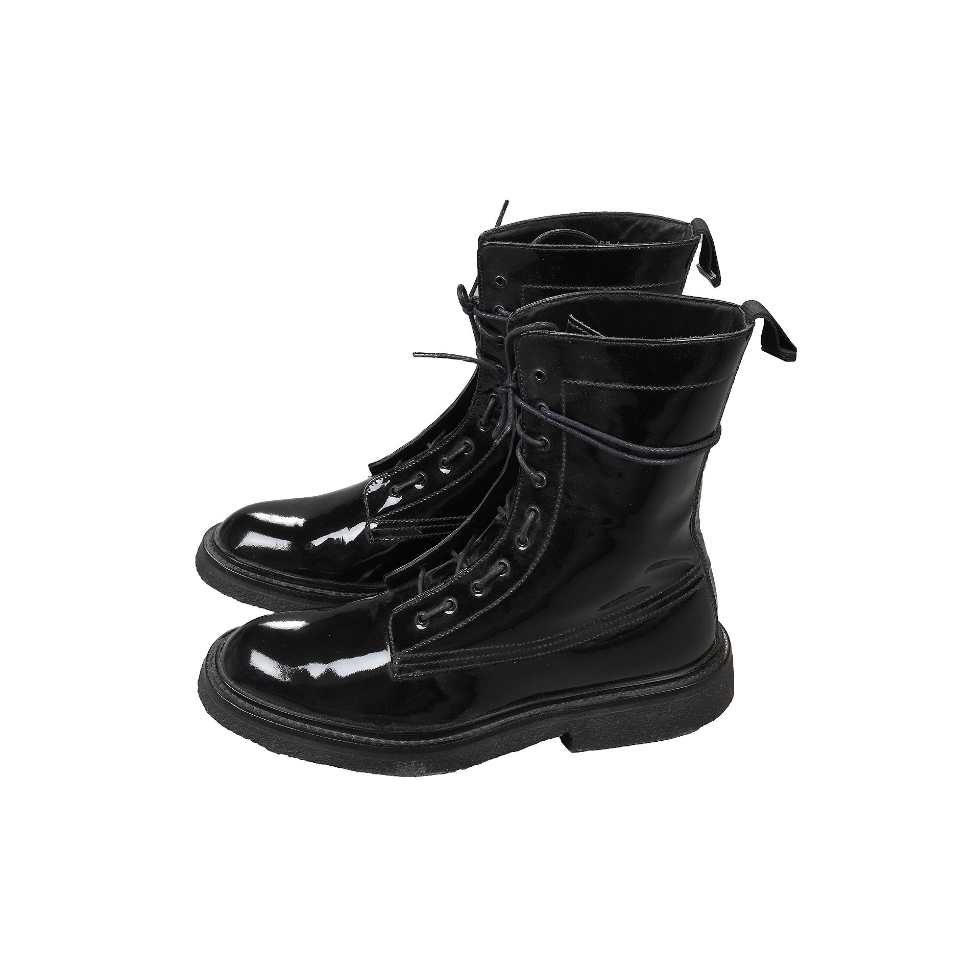Dior Homme FW07 Navigate Patent Leather Combat Boots
