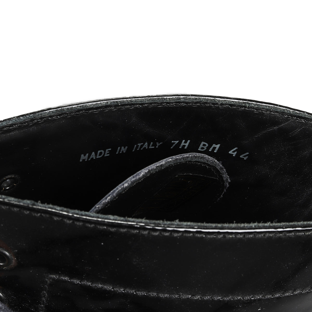 Dior Homme FW07 Navigate Patent Leather Combat Boots