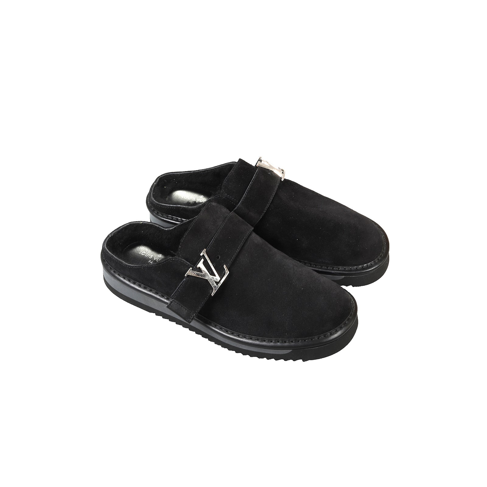 Louis Vuitton Nigo Pre Fall 2020 Shearling Cozy Mules