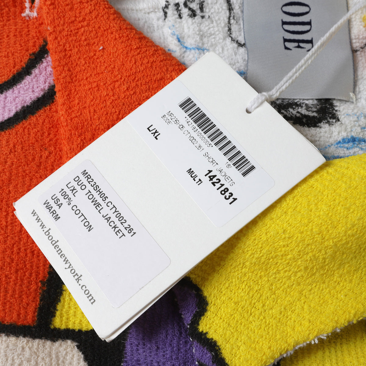 Bode SS21 "A Year Off" Duo-Towel Jacket
