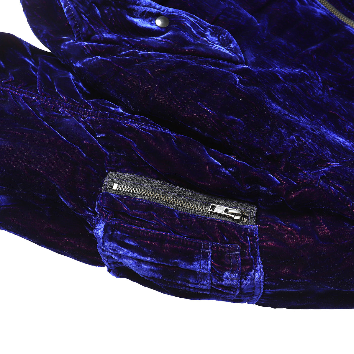 Haider Ackermann FW16 Cobalt Blue Crushed Velvet Bomber