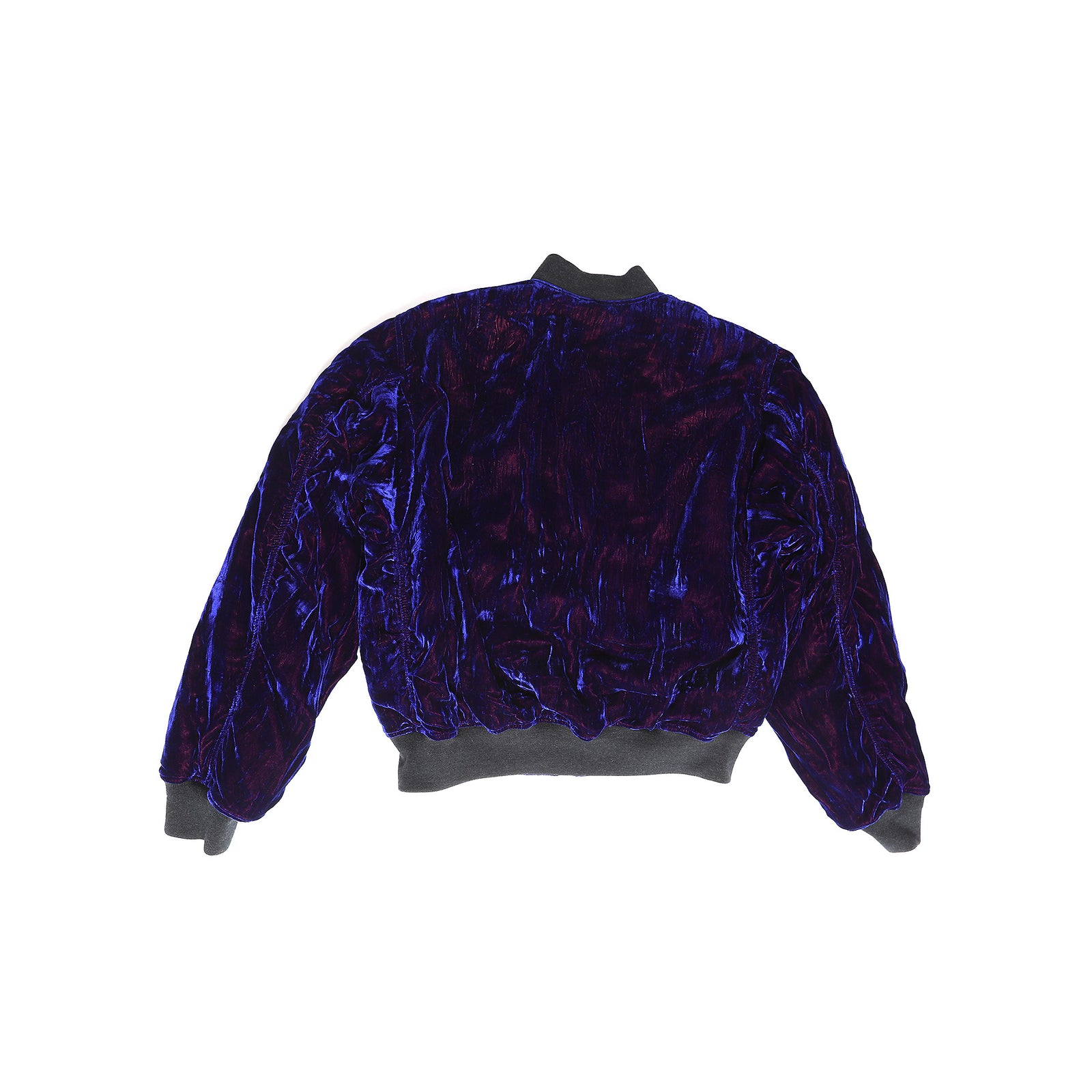 Haider Ackermann FW16 Cobalt Blue Crushed Velvet Bomber