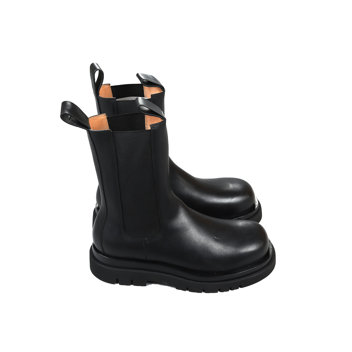 Bottega Veneta FW20 Black Leather Lug Boots