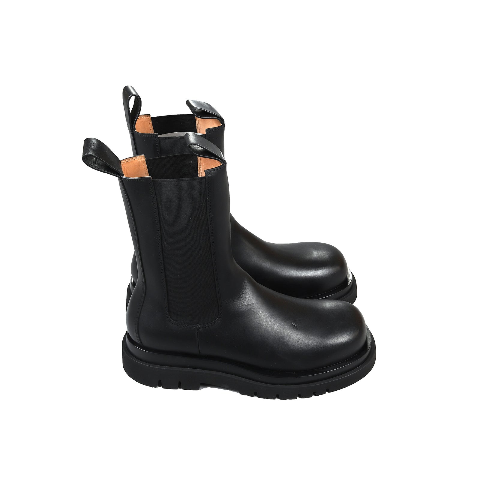 Bottega Veneta FW20 Black Leather Lug Boots