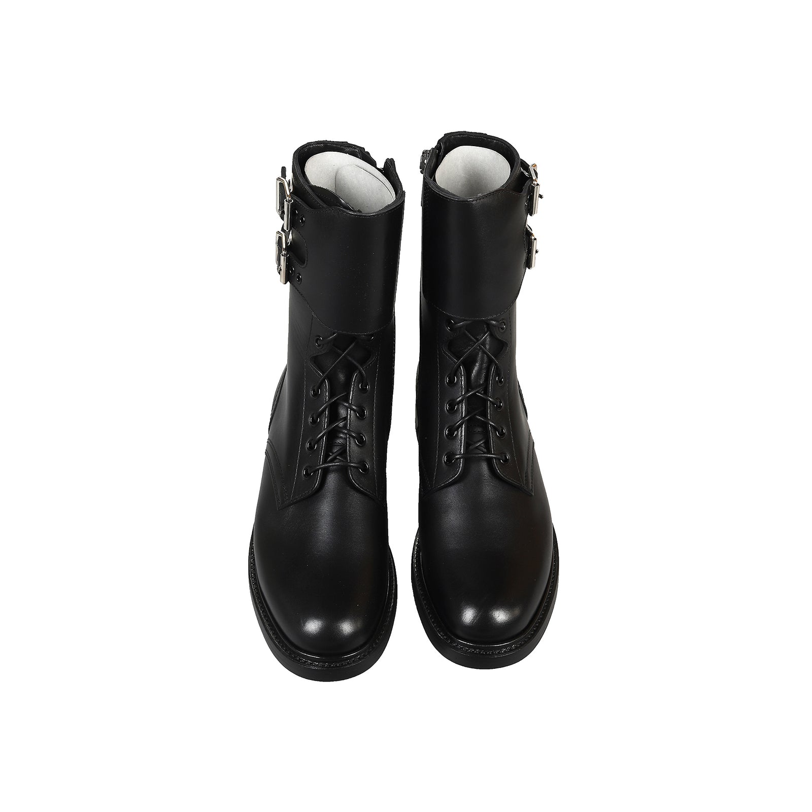 Celine FW2019 Black Military Ranger Calf Leather Buckled Boots