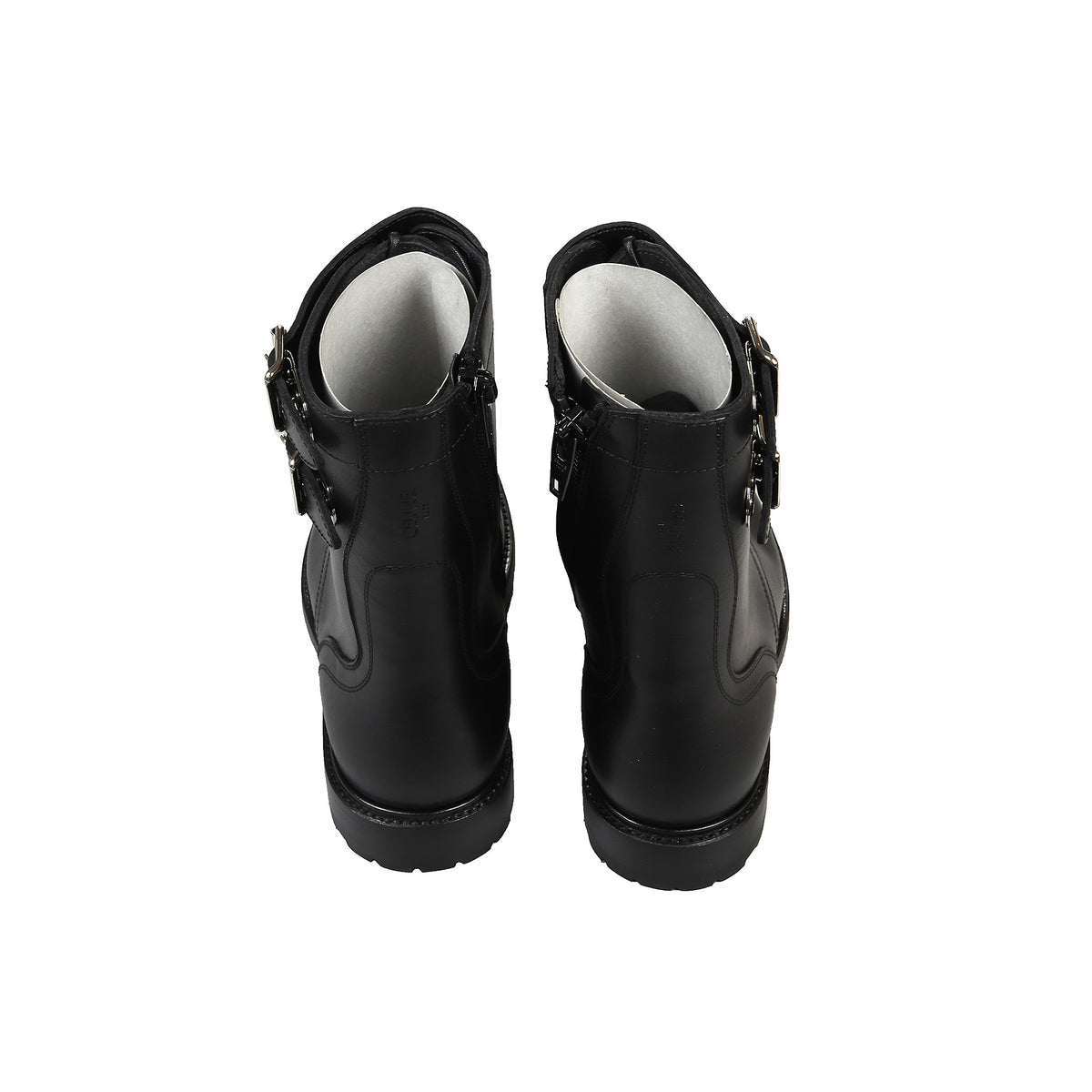 Celine FW2019 Black Military Ranger Calf Leather Buckled Boots