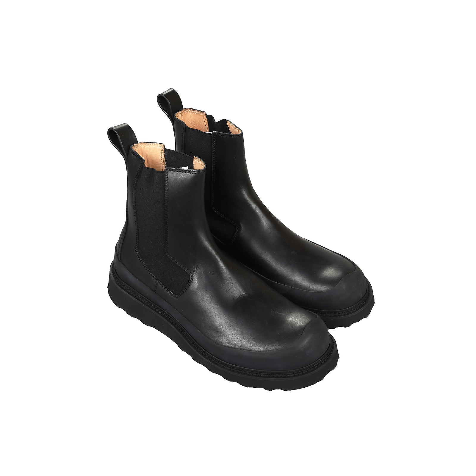 Bottega Veneta FW19 by Daniel Lee Black Leather Creeper Boots