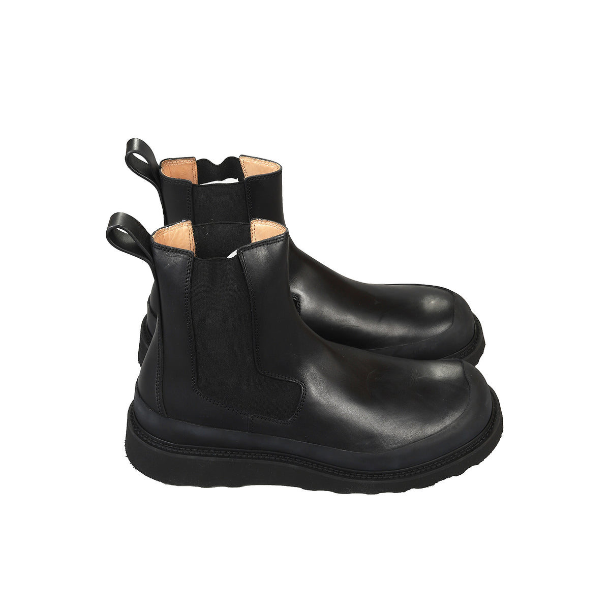 Bottega Veneta FW19 by Daniel Lee Black Leather Creeper Boots