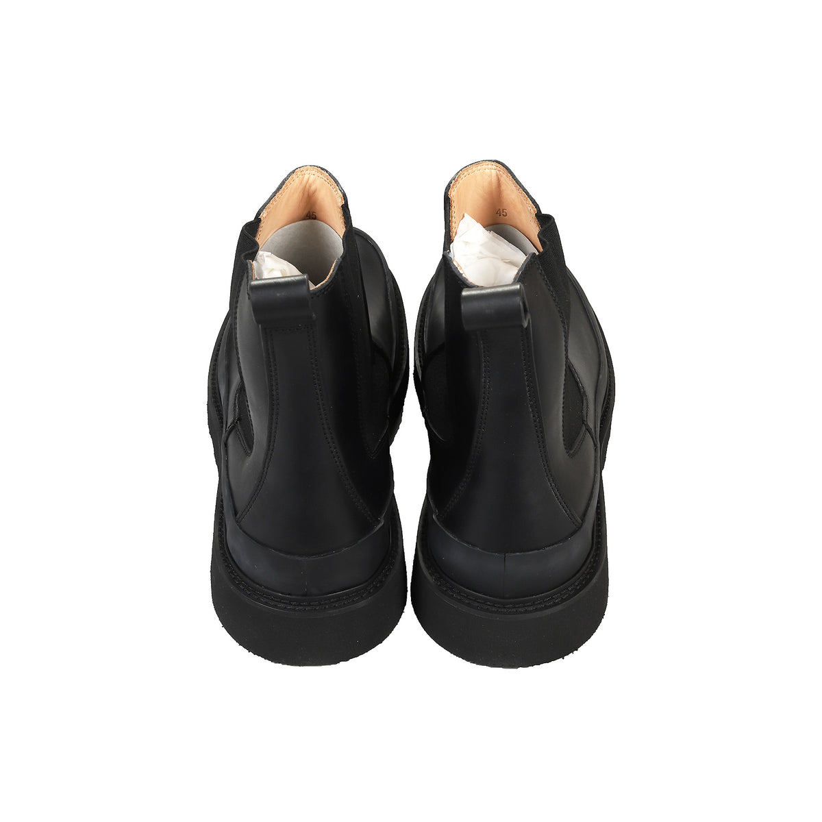 Bottega Veneta FW19 by Daniel Lee Black Leather Creeper Boots