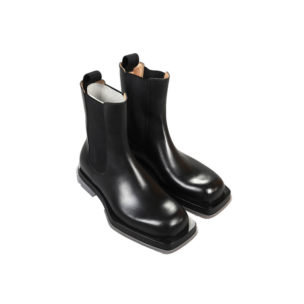 Bottega Veneta FW19 by Daniel Lee Black Square Toe Transparent