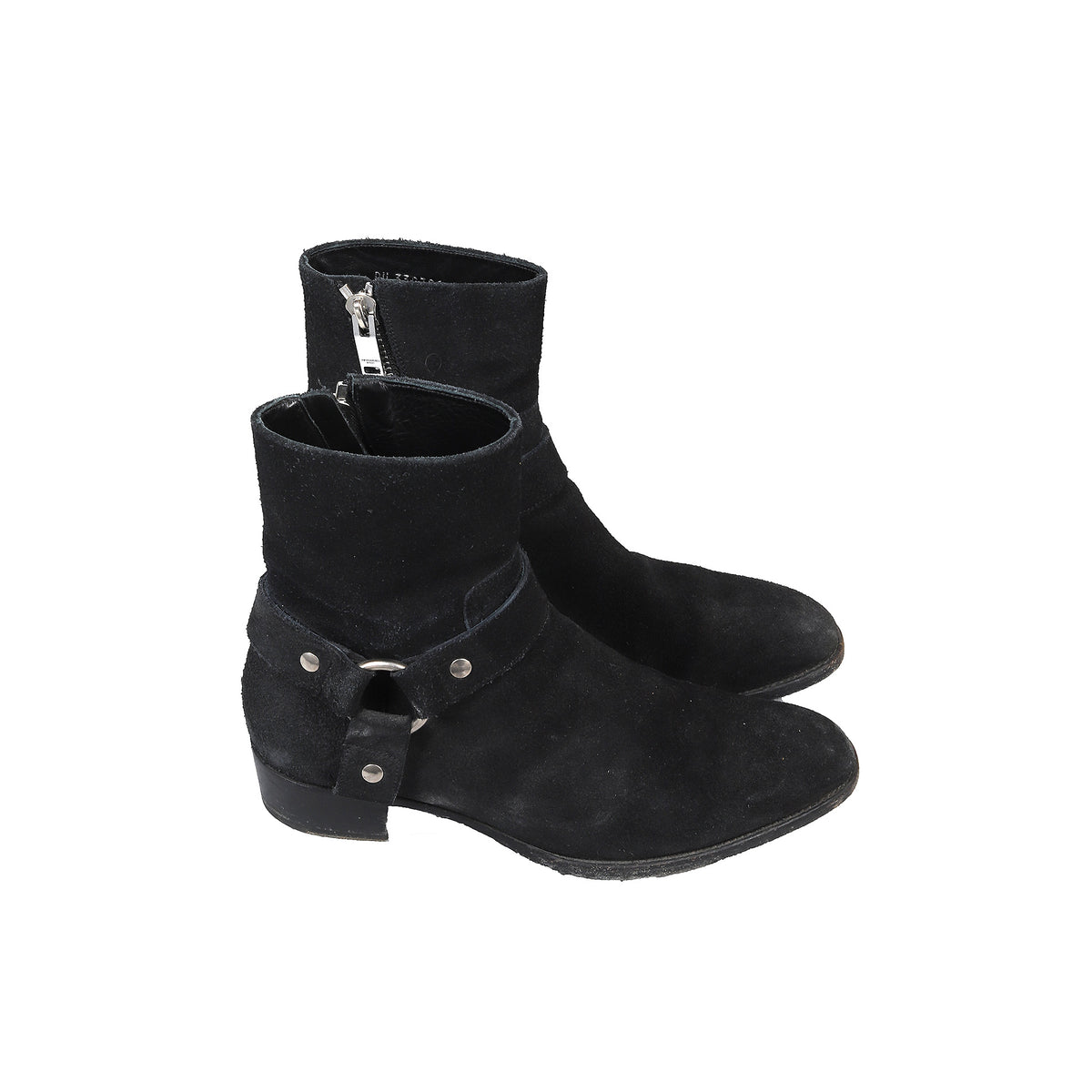 Saint Laurent Paris FW13 Wyatt Harness Black Suede Boots