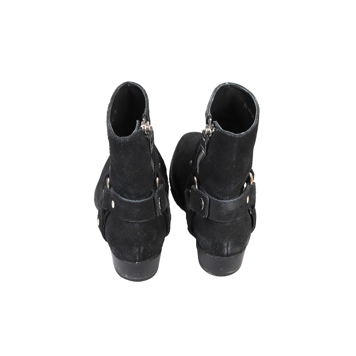 Saint Laurent Paris FW13 Wyatt Harness Black Suede Boots