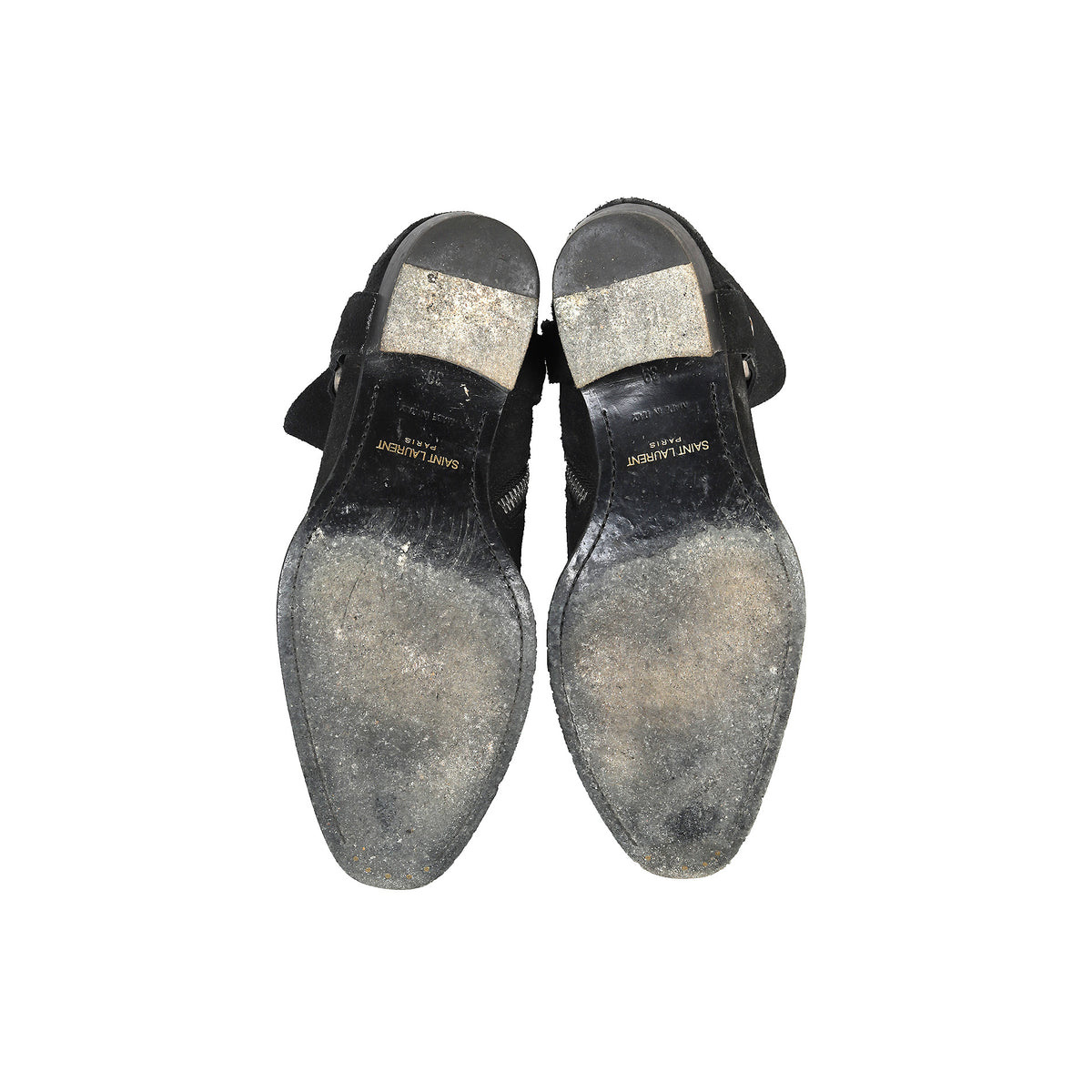 Saint Laurent Paris FW13 Wyatt Harness Black Suede Boots