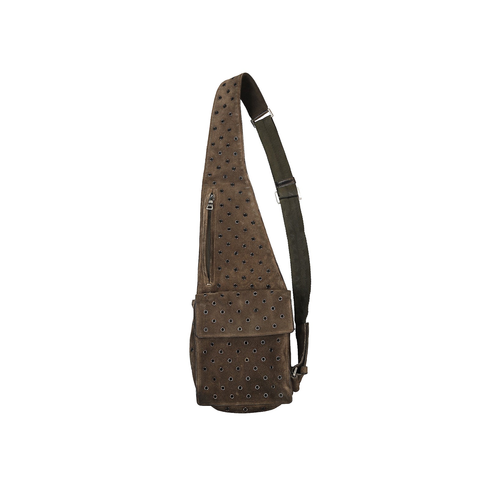 Prada SS1999 Rivet Suede Body Bag