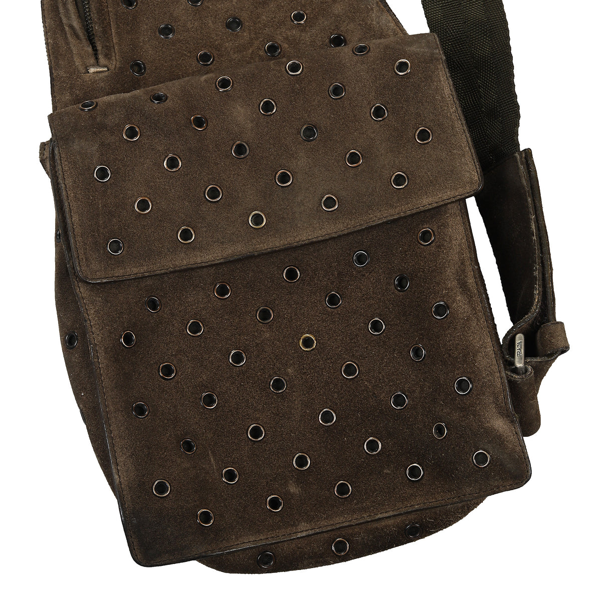 Prada SS1999 Rivet Suede Body Bag