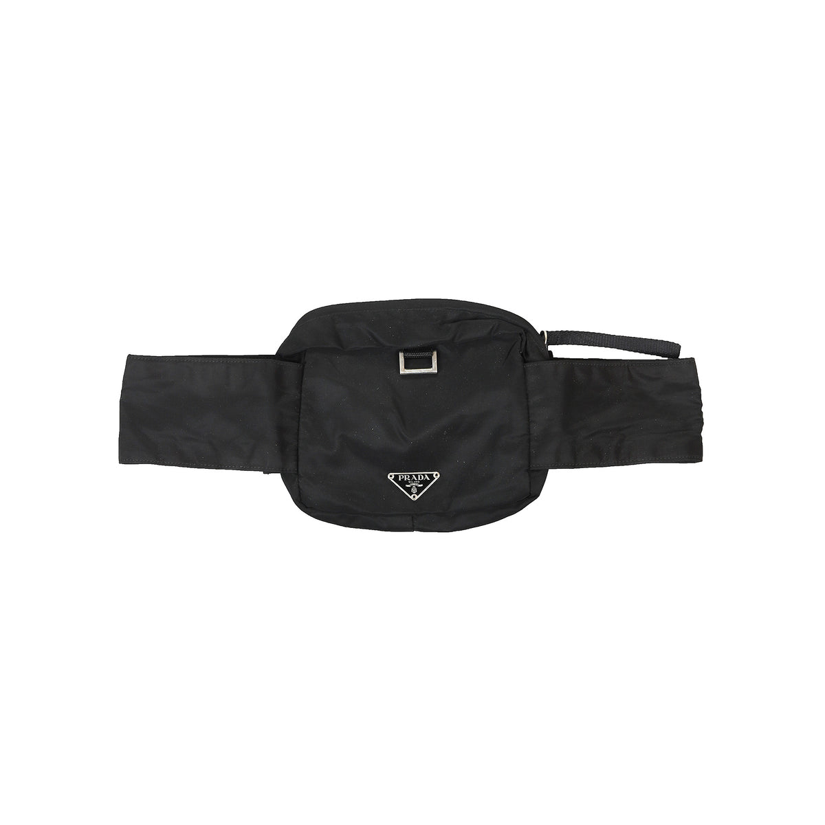 Prada 2000s Black Nylon Cross Body Bum Bag