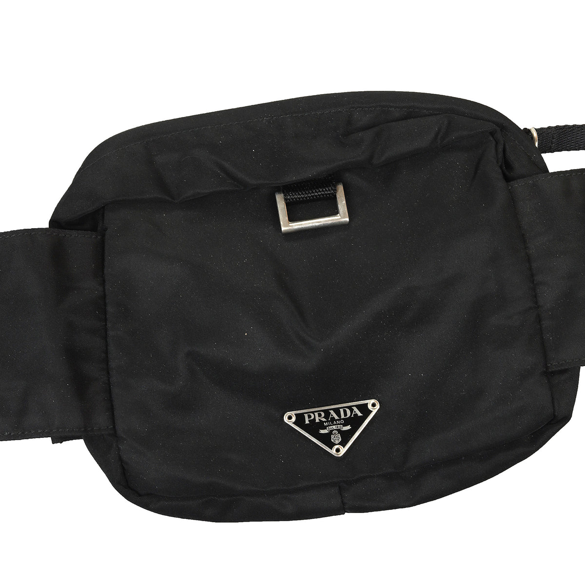 Prada 2000s Black Nylon Cross Body Bum Bag